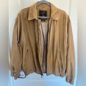 Vintage WP Men’s Camel Faux Suede Bomber